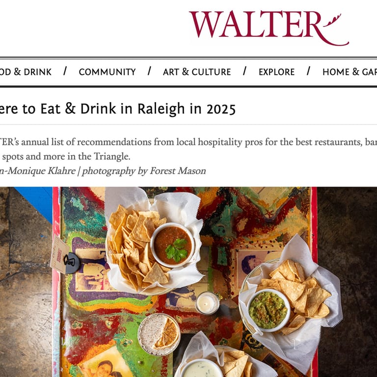Eat & Drink in Raleigh 2025 - Walter Magazine