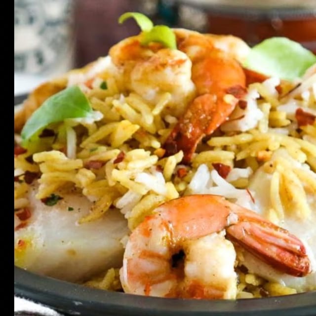 SEAFOOD BIRYANI.