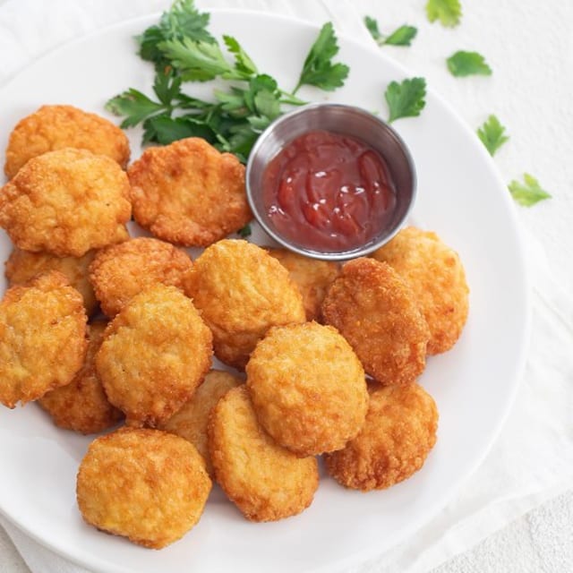 CHICKEN NUGGETS.