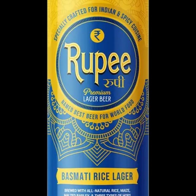 Rupee Beer, Basmati Rice Lager (16oz).