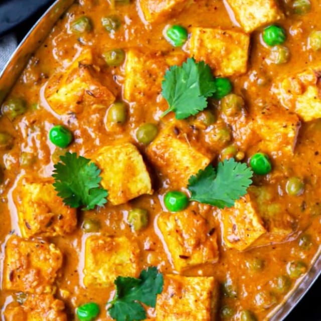 PANEER & MATAR MASALA.