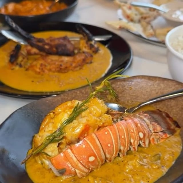 LOBSTER CRAB MALAI TADKA.